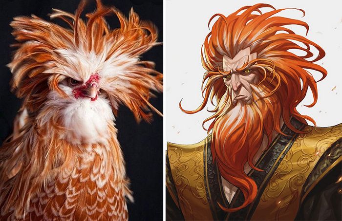 Artista coreano transforma animais em personagens de anime, mantendo suas características (17 fotos) 14