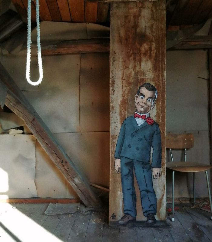 Artista torna as ruas divertidas ao criar grafites que interagem com o ambiente (46 fotos) 35