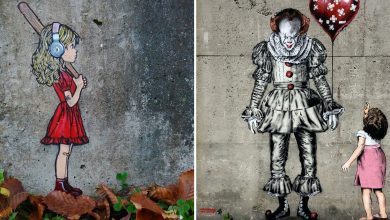 Artista torna as ruas divertidas ao criar grafites que interagem com o ambiente (46 fotos) 5