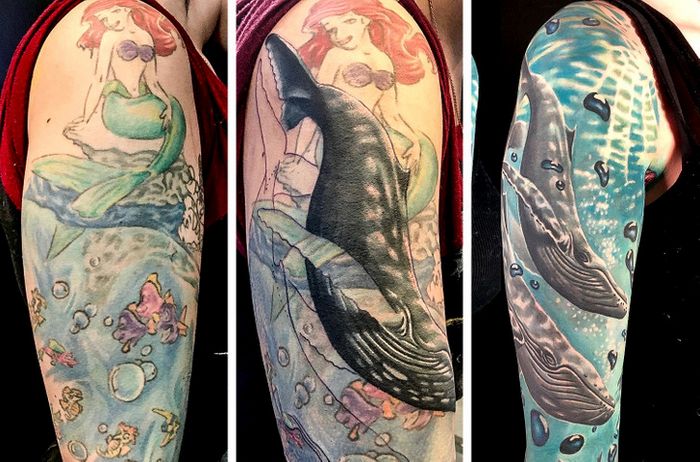 24 correção de tatuagem que transformaram desenho sem graça em algo verdadeiramente original 10