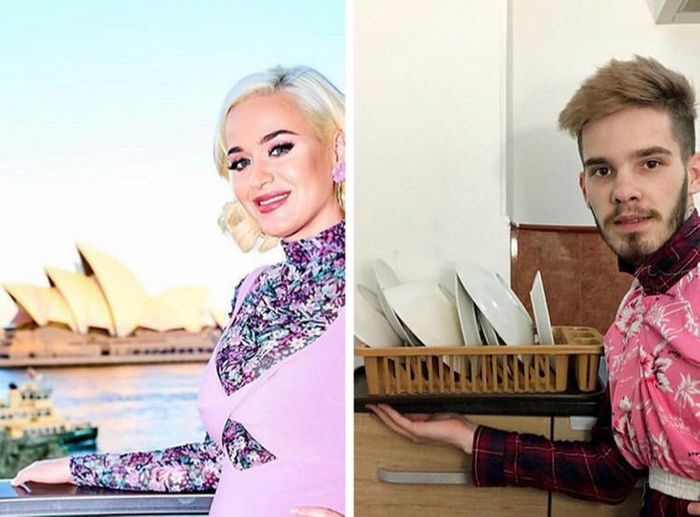 Rapaz recria fotos de famosos com resultados muito engraçados (30 fotos) 2