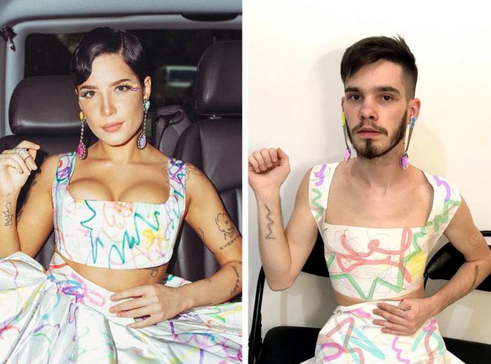 Rapaz recria fotos de famosos com resultados muito engraçados (30 fotos) 11