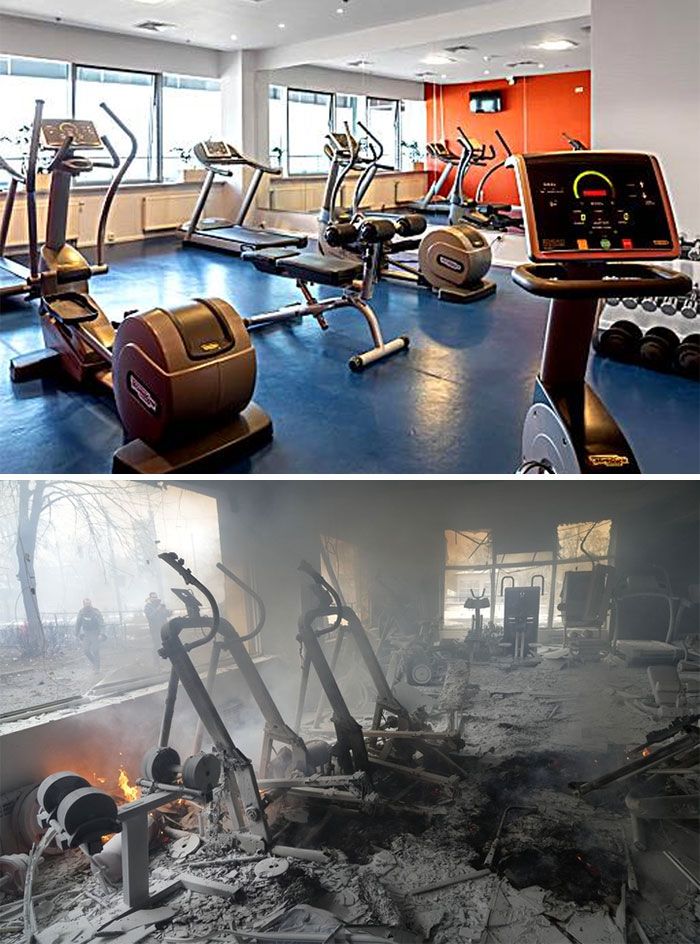 Antes e depois: 20 fotos devastadoras da Ucrânia que mostram a rapidez com que a guerra destrói tudo 10