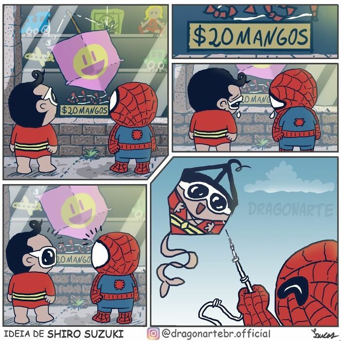 Artista mostra o que super-heróis e outros personagens famosos estão fazendo quando ninguém está olhando (34 quadrinhos) 13