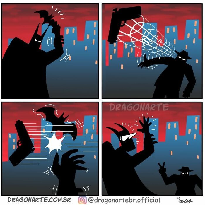 Artista mostra o que super-heróis e outros personagens famosos estão fazendo quando ninguém está olhando (34 quadrinhos) 12