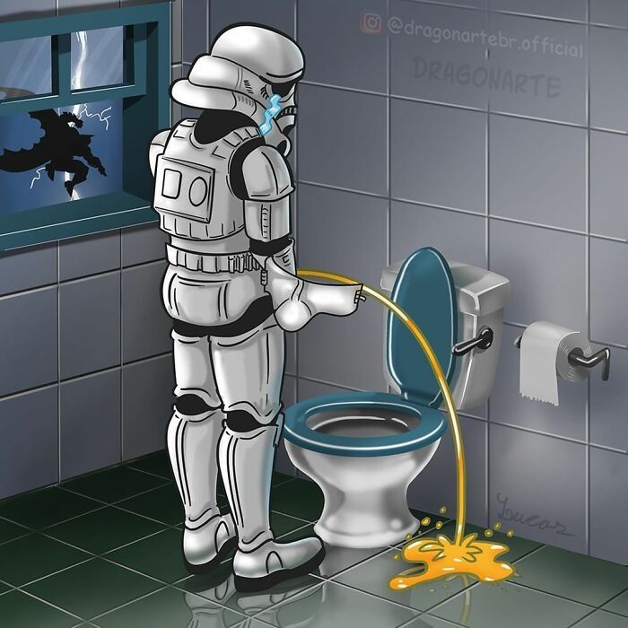 Artista mostra o que super-heróis e outros personagens famosos estão fazendo quando ninguém está olhando (34 quadrinhos) 7