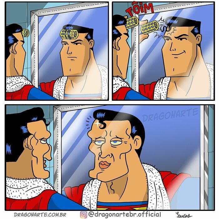 Artista mostra o que super-heróis e outros personagens famosos estão fazendo quando ninguém está olhando (34 quadrinhos) 3