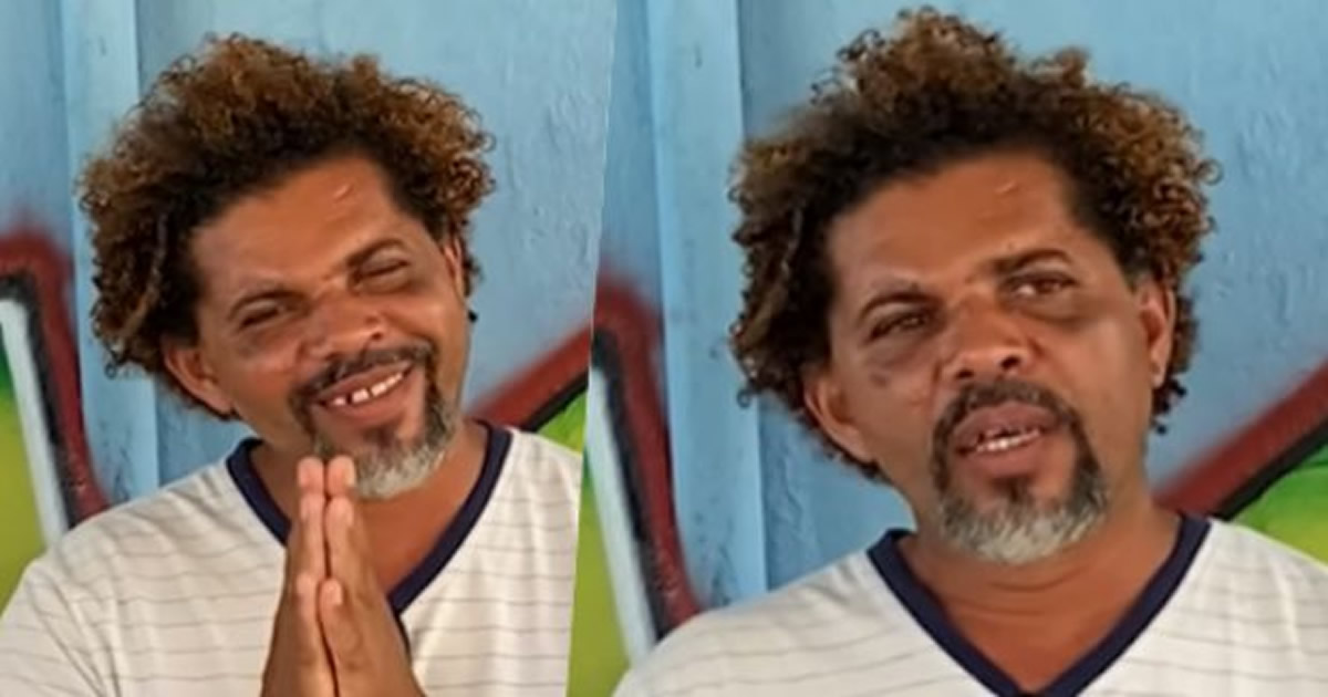 Finalmente mendigo se pronuncia e conta sua versão do ocorrido