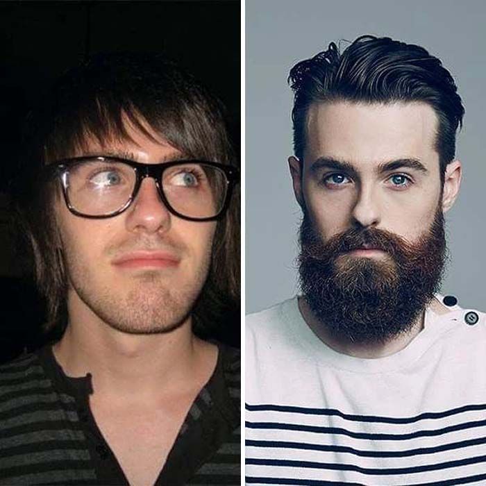 36 fotos antes e depois de homens que abandonaram as navalhas e deixaram suas barbas crescerem livremente 35
