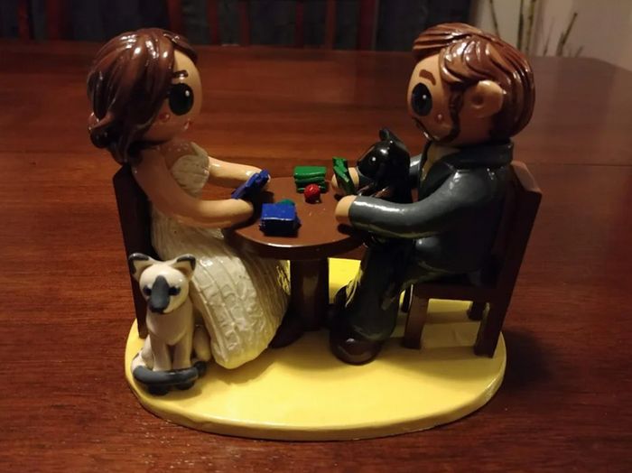 21 ideias criativas para o topo do bolo de casamento 3