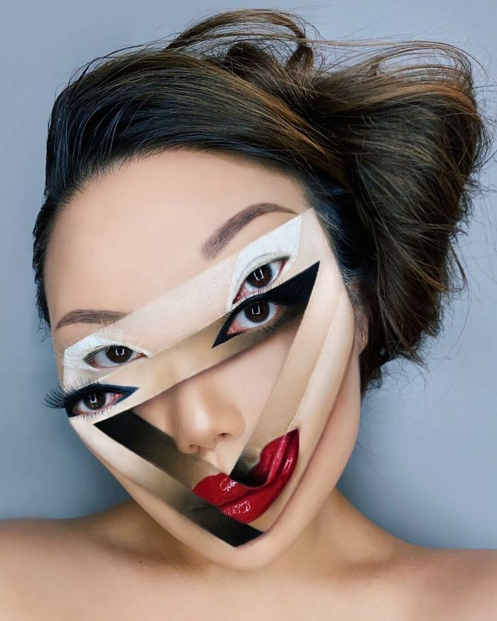 Maquiagem extraordinária: 42 looks de ilusão de ótica deste artista 6