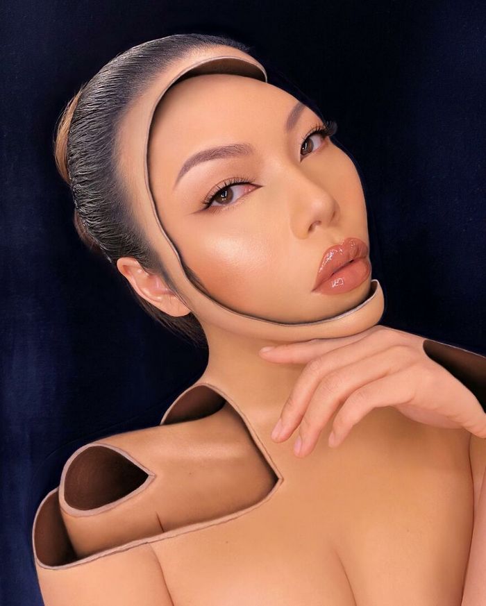 Maquiagem extraordinária: 42 looks de ilusão de ótica deste artista 9