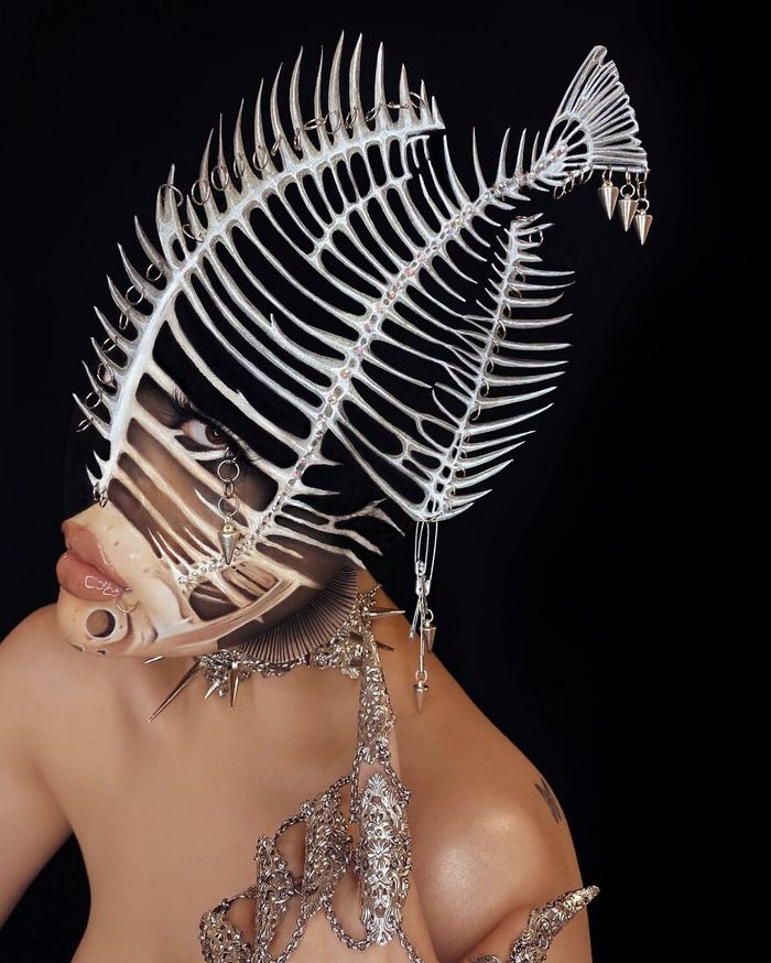 Maquiagem extraordinária: 42 looks de ilusão de ótica deste artista 12