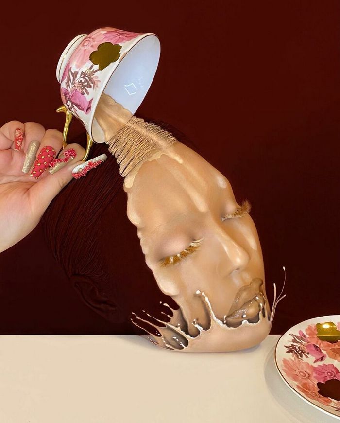 Maquiagem extraordinária: 42 looks de ilusão de ótica deste artista 14