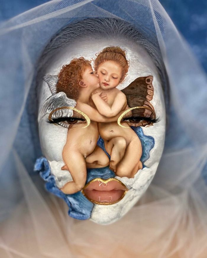 Maquiagem extraordinária: 42 looks de ilusão de ótica deste artista 24