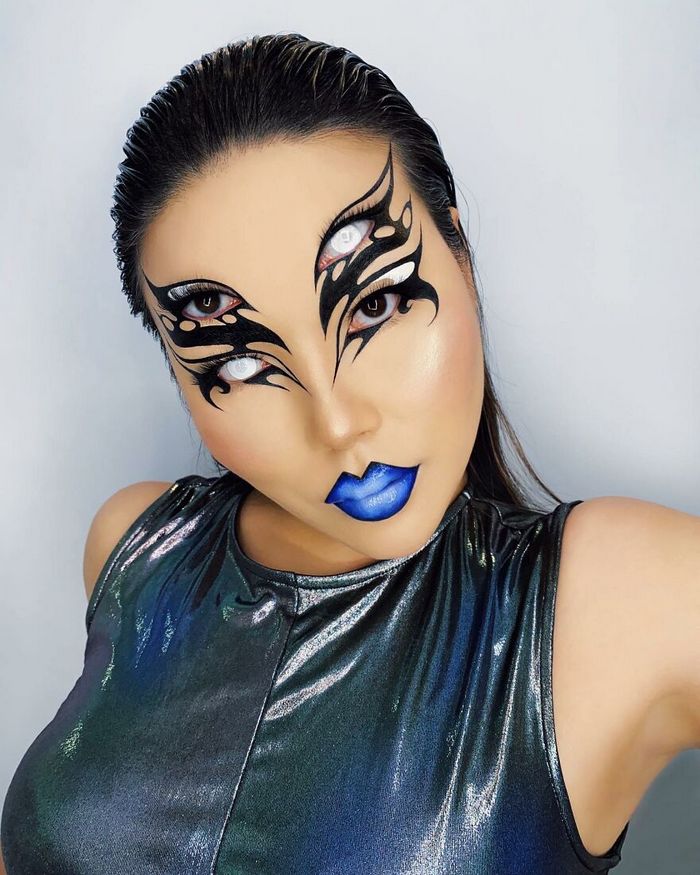 Maquiagem extraordinária: 42 looks de ilusão de ótica deste artista 29