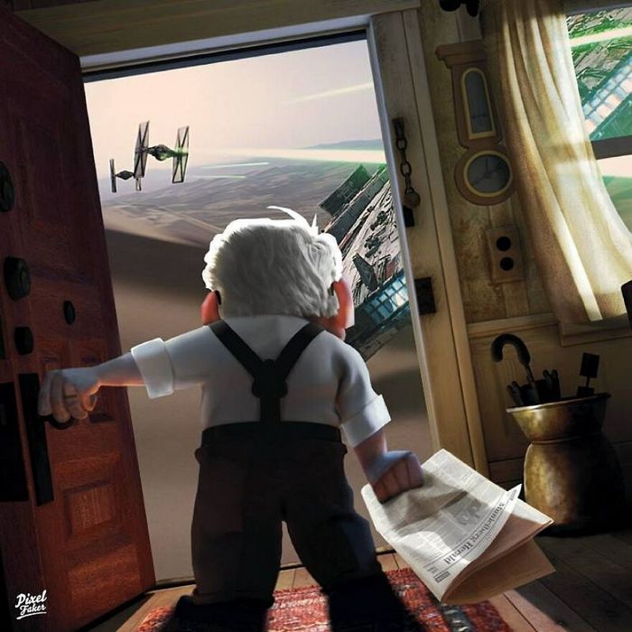 Artista digital combina personagens de filmes populares, e os resultados são hilários (48 fotos) 23