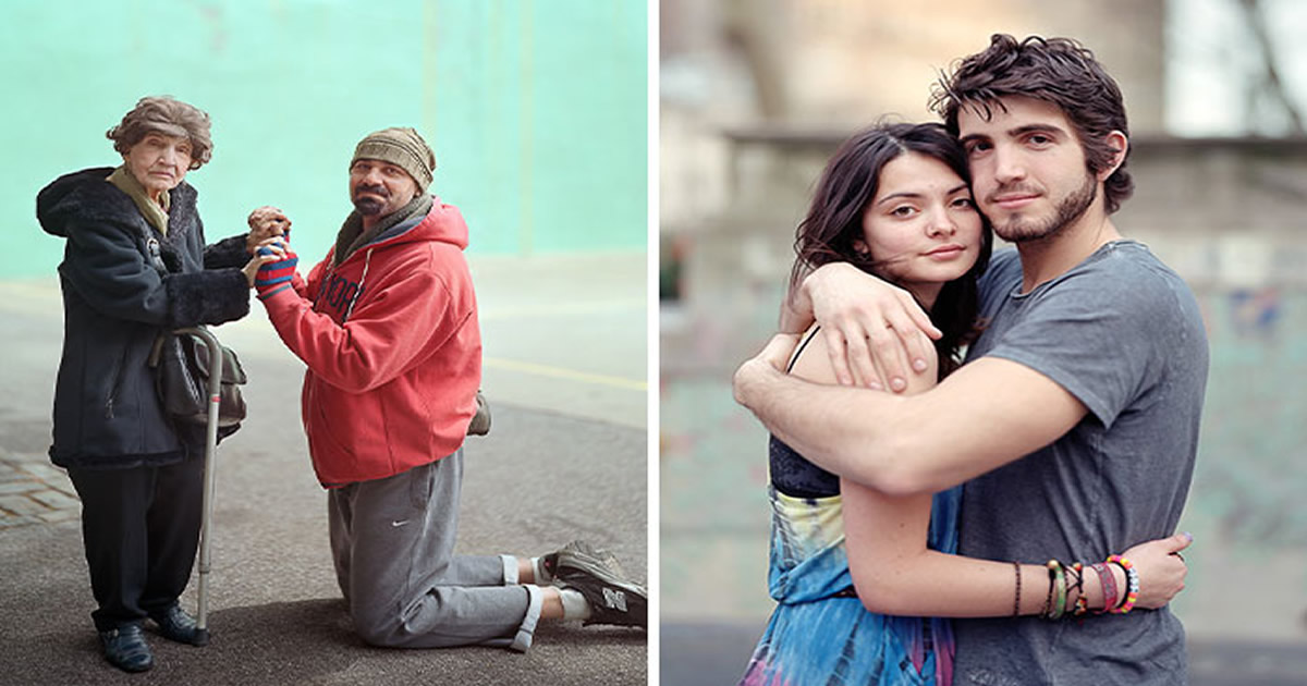 Este fotógrafo pediu a estranhos para posarem juntos enquanto se tocavam (30 fotos)