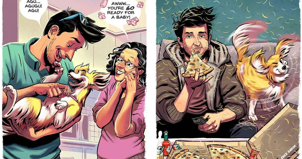 20 ilustrações fofas e tocantes que só os donos de cachorros vão entender