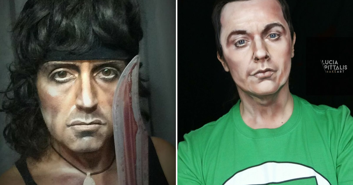 Artista italiana surpreende a internet com suas transformações usando apenas maquiagem (42 fotos)
