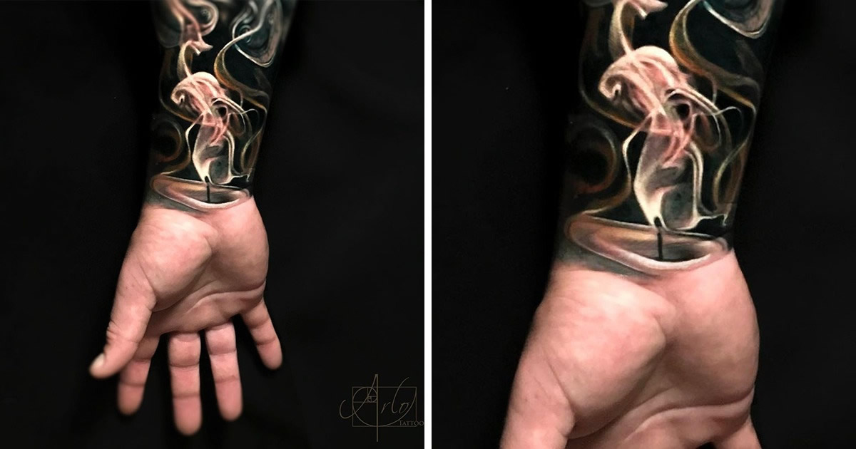 Este artista cria tatuagens surrealistas que podem confundir sua mente (16 fotos)