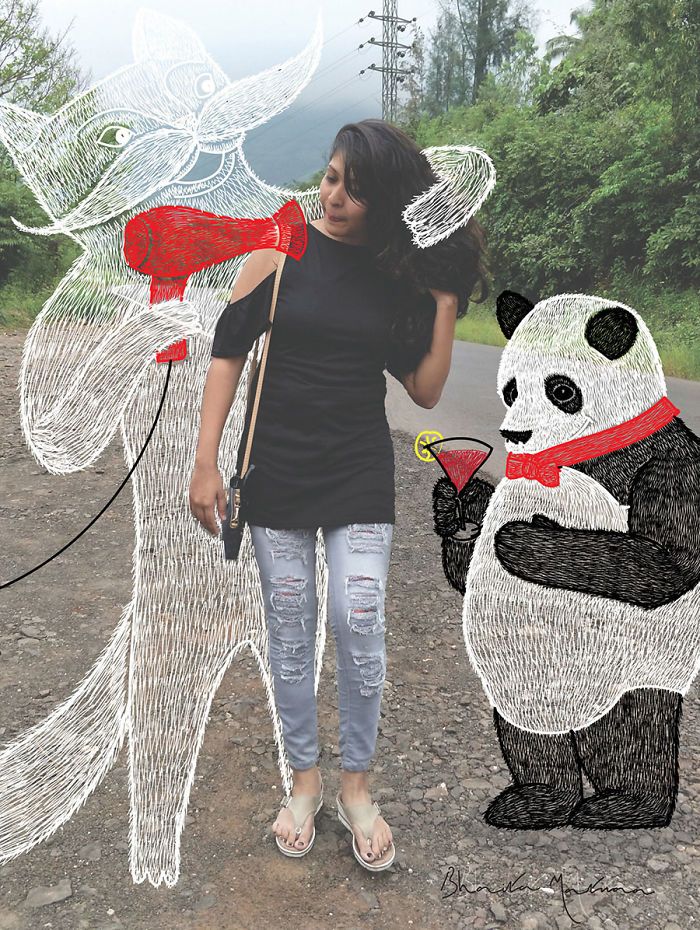 Quando o tédio ataca, eu rabisco nas fotos dos meus amigos e aqui está o resultado (20 fotos) 1