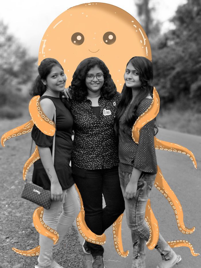 Quando o tédio ataca, eu rabisco nas fotos dos meus amigos e aqui está o resultado (20 fotos) 9