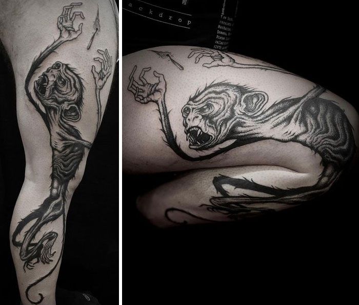 40 tatuagens geniais que revelam toda a sua glória somente depois que suas telas se movem 14