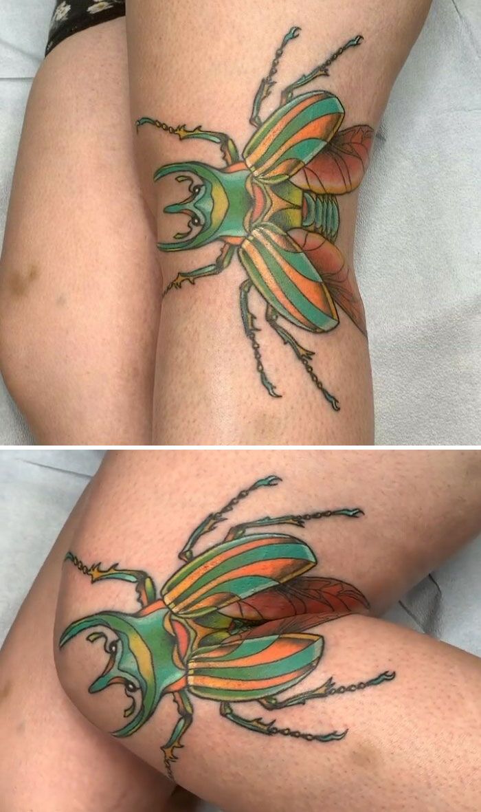 40 tatuagens geniais que revelam toda a sua glória somente depois que suas telas se movem 23