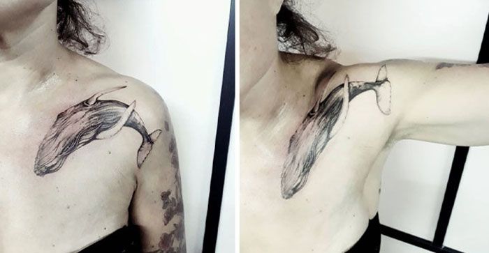 40 tatuagens geniais que revelam toda a sua glória somente depois que suas telas se movem 36