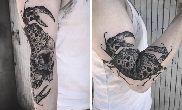 40 tatuagens geniais que revelam toda a sua glória somente depois que suas telas se movem 39
