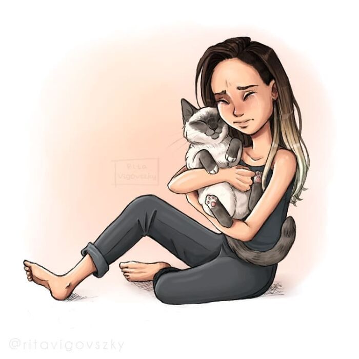 Artista mostra como é ter um gato em casa (52 fotos) 9