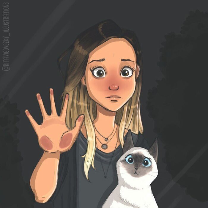 Artista mostra como é ter um gato em casa (52 fotos) 26