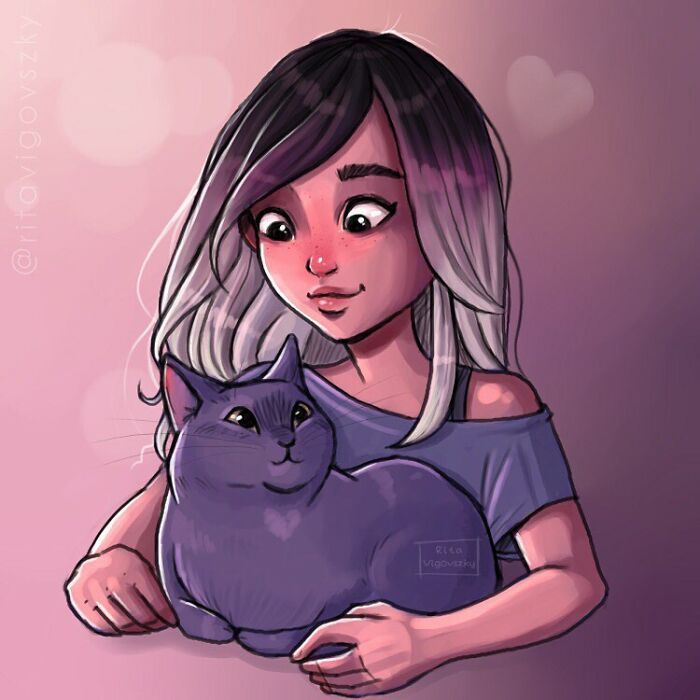 Artista mostra como é ter um gato em casa (52 fotos) 40