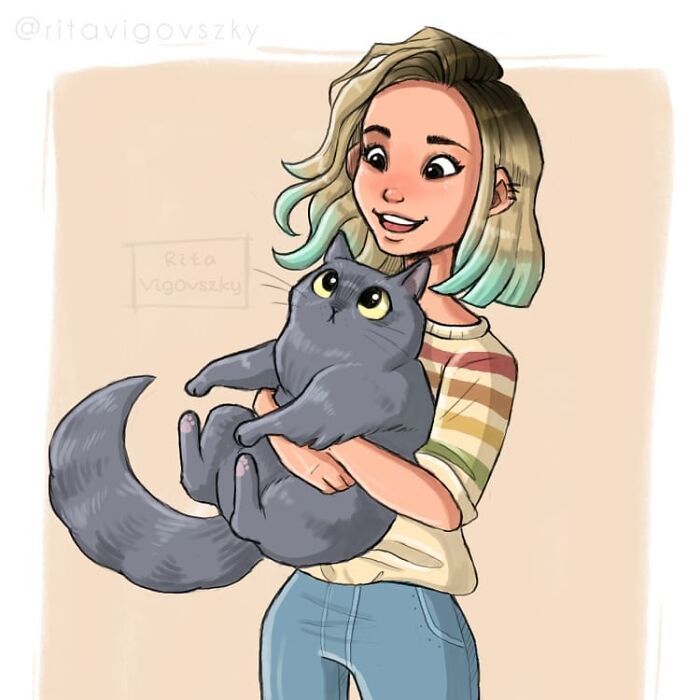 Artista mostra como é ter um gato em casa (52 fotos) 42