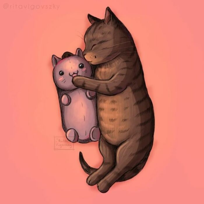 Artista mostra como é ter um gato em casa (52 fotos) 50