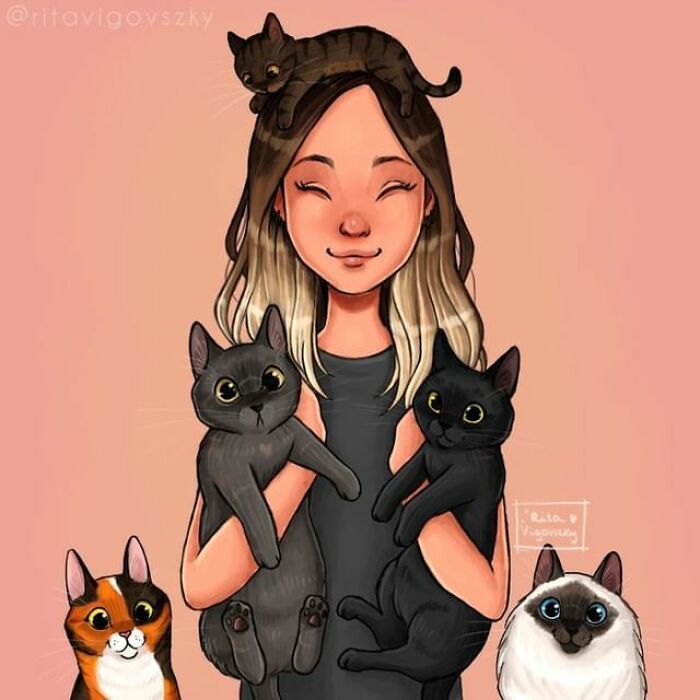 Artista mostra como é ter um gato em casa (52 fotos) 51