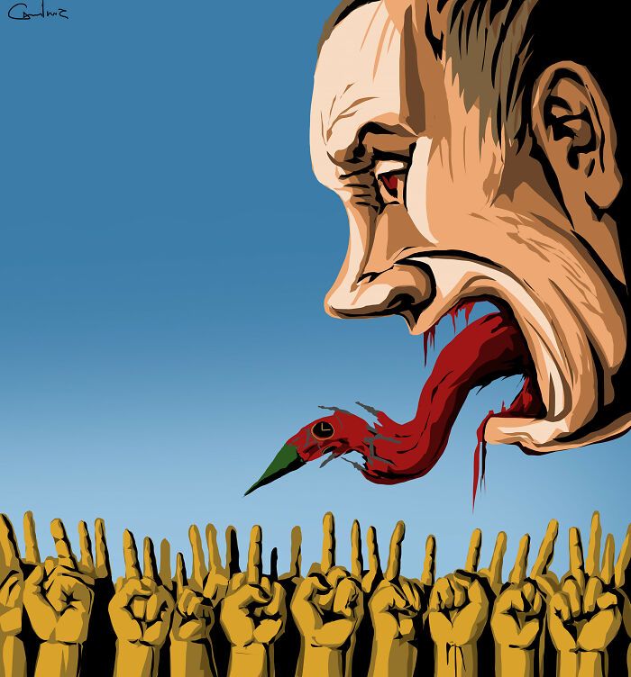 Este artista chama a atenção para os problemas da sociedade moderna em suas ilustrações (41 fotos) 34