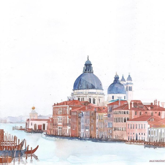 Eu sou um artista da Polônia e criei essas pinturas em aquarela de Veneza para mostrar sua beleza (21 fotos) 14