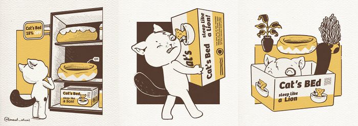 Ilustrações fofas com um gato introvertido que está apenas vivendo sua vida (29 fotos) 11