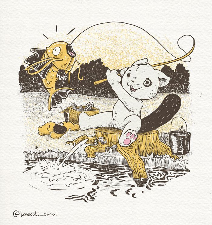 Ilustrações fofas com um gato introvertido que está apenas vivendo sua vida (29 fotos) 21