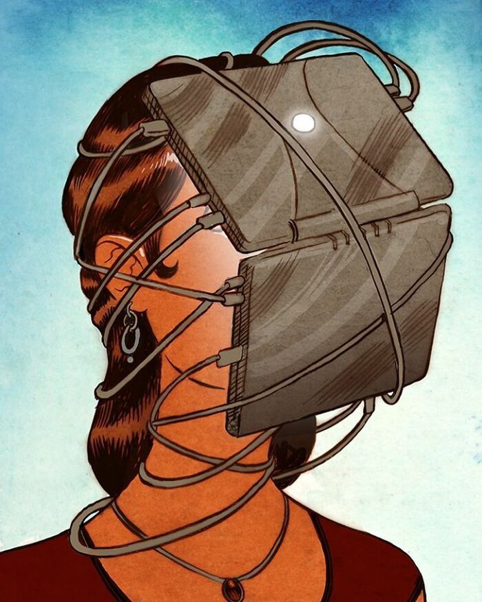 43 ilustrações instigantes de Koren Shadmi que retratam as realidades e questões da vida moderna 39