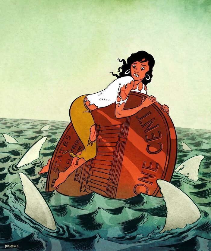 43 ilustrações instigantes de Koren Shadmi que retratam as realidades e questões da vida moderna 21