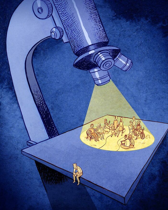 43 ilustrações instigantes de Koren Shadmi que retratam as realidades e questões da vida moderna 16