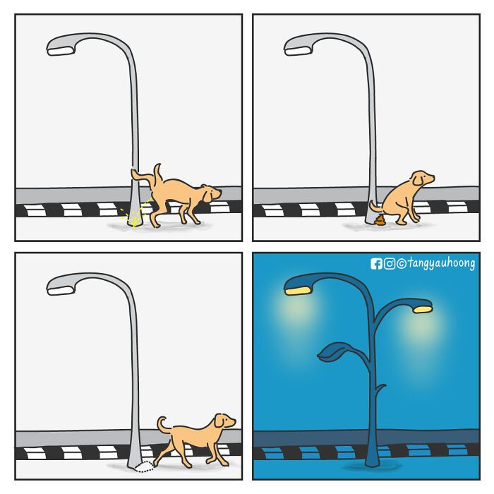 Sou ilustrador e designer gráfico e criei esses quadrinhos com finais inesperados (18 fotos) 8