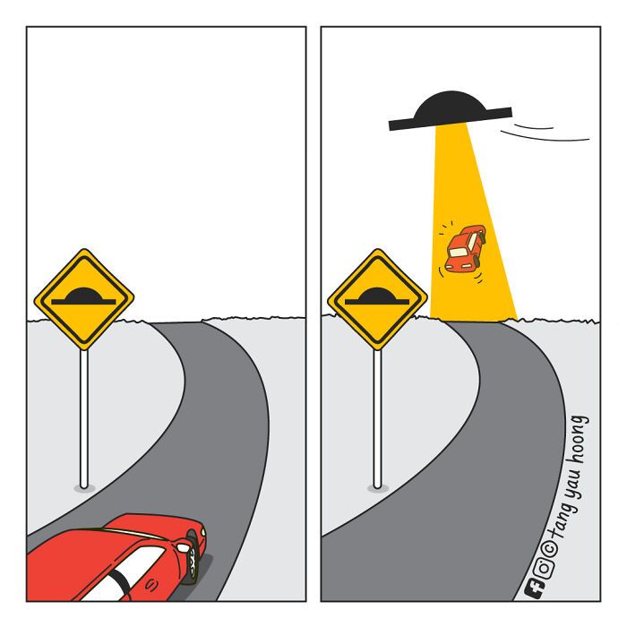 Sou ilustrador e designer gráfico e criei esses quadrinhos com finais inesperados (18 fotos) 14