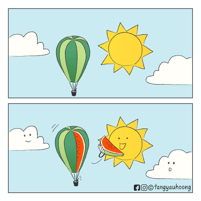 Sou ilustrador e designer gráfico e criei esses quadrinhos com finais inesperados (18 fotos) 15