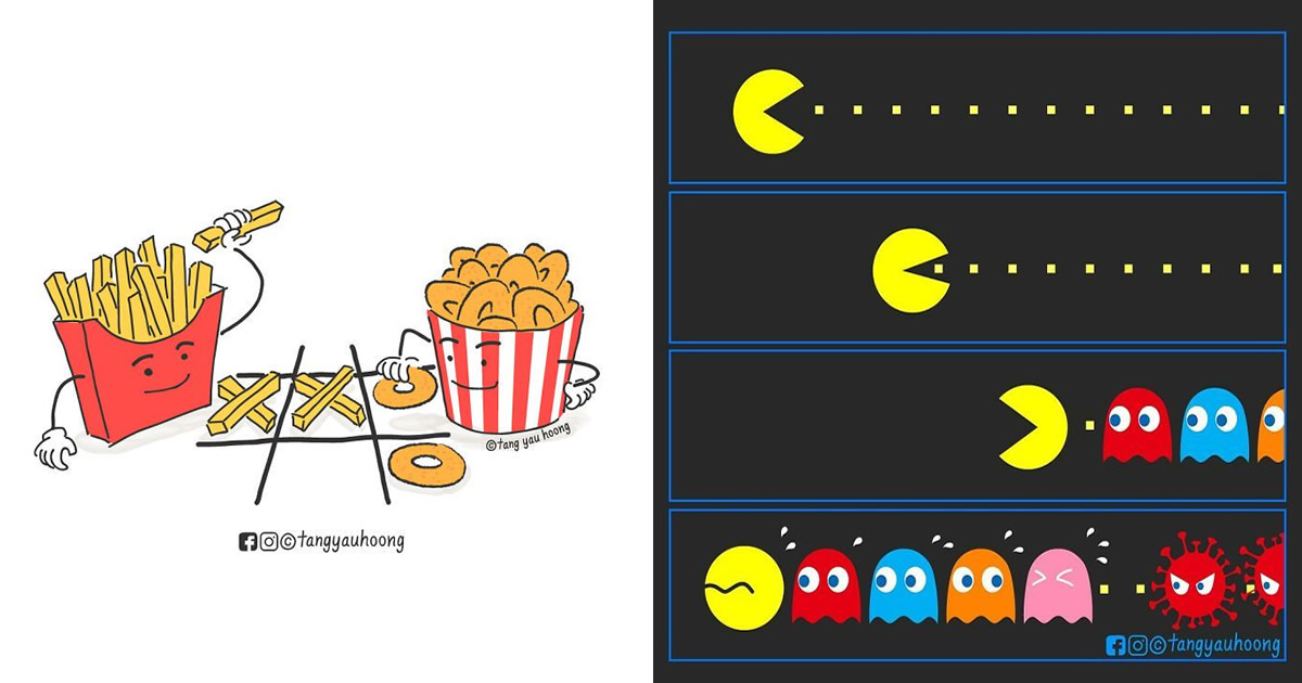 Sou ilustrador e designer gráfico e criei esses quadrinhos com finais inesperados (18 fotos)