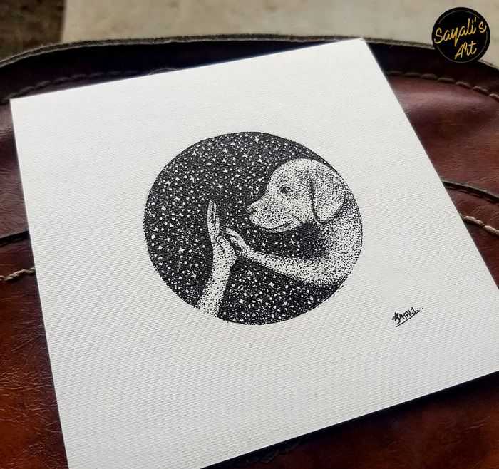 Transfiro minha imaginação para mini telas criando desenhos de pontos de tinta (29 fotos) 5