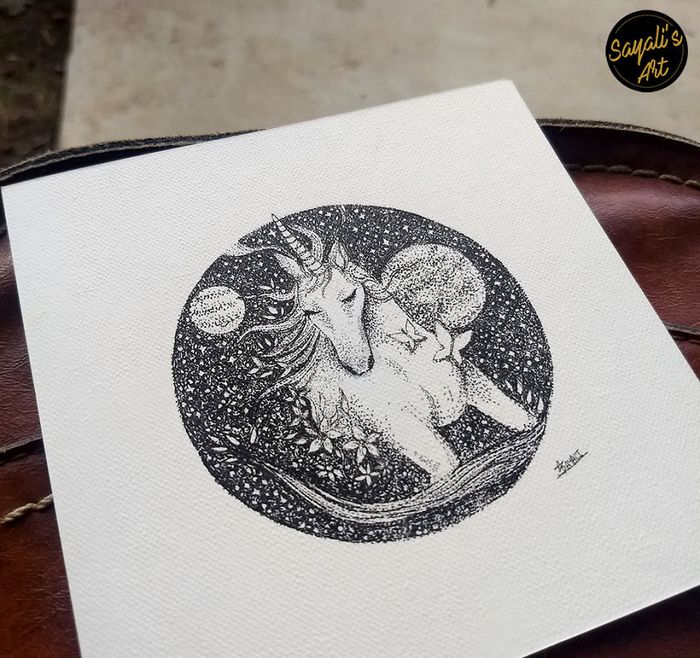 Transfiro minha imaginação para mini telas criando desenhos de pontos de tinta (29 fotos) 7